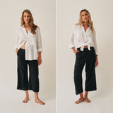 The Linen Culotte - Black