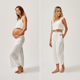 The Linen Crop Top - White
