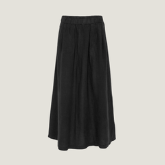 The Linen Maxi Skirt - Black