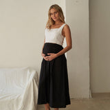 The Linen Maxi Skirt - Black