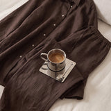 The Oversized Linen Shirt - Espresso