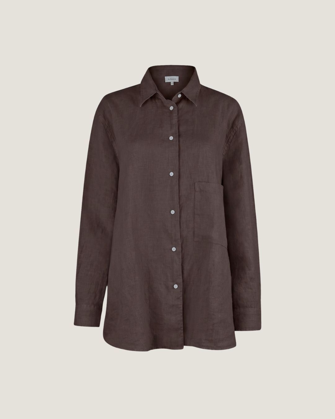 The Oversized Linen Shirt - Espresso