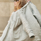The Oversized Linen Shirt - Sage