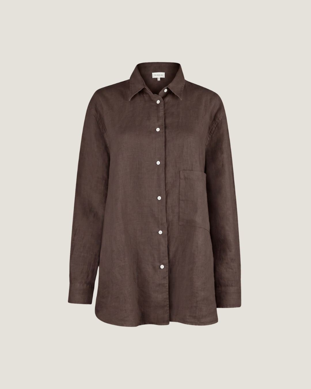 The Oversized Linen Shirt - Espresso