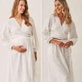 The Linen Wrap Dress - White