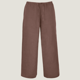 The Wide-Leg Linen Pant - Chocolate