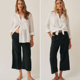 The Linen Culotte - Black