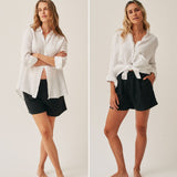 The Linen Short - Black