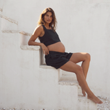 The Linen Crop Top - Black
