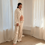 The Wide-Leg Linen Pant - Oat