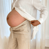 The Wide-Leg Linen Pant - Oat