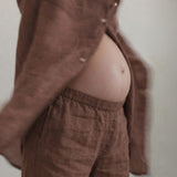 The Oversized Linen Shirt - Chocolate