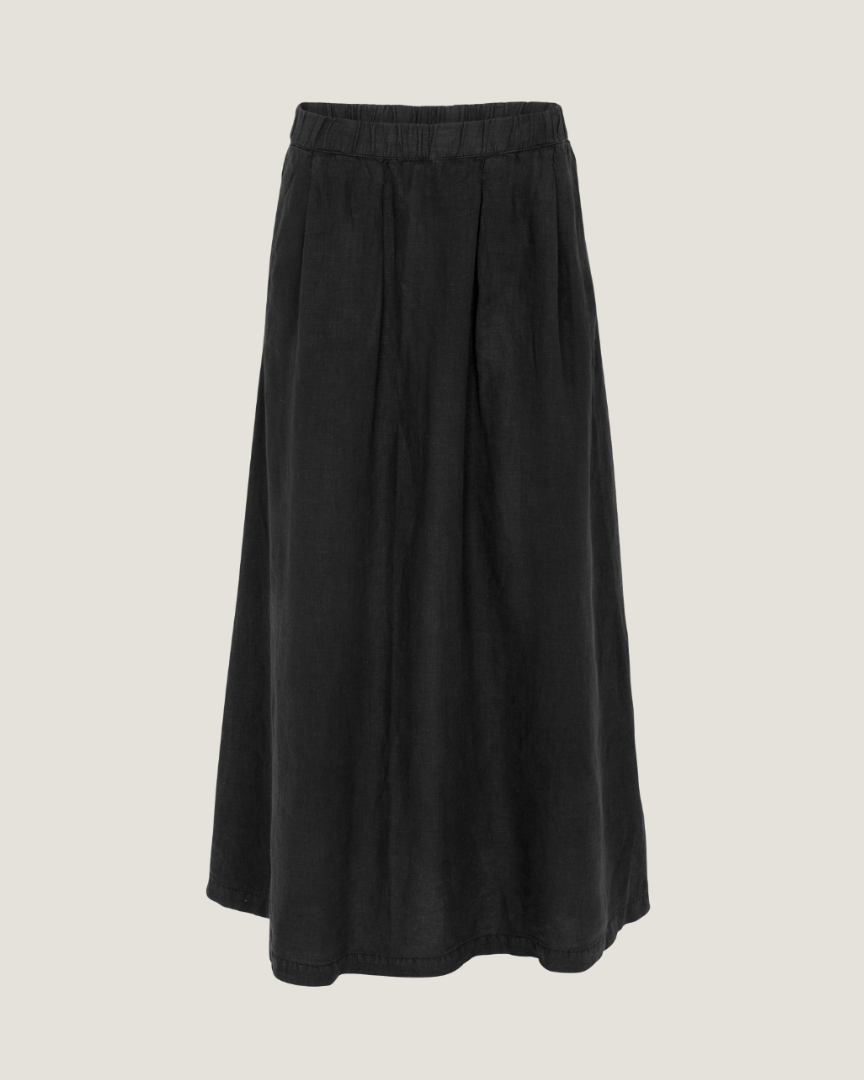 The Linen Maxi Skirt - Black