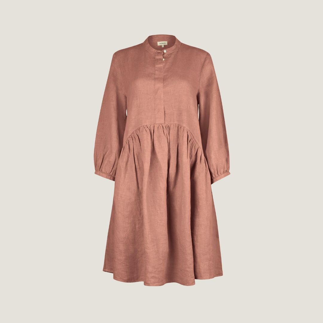The Linen Shirt Dress - Terracotta