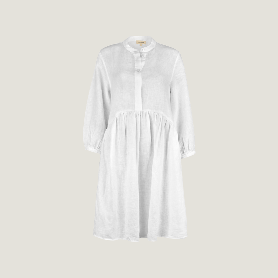 The Linen Shirt Dress - White – The Mama Set