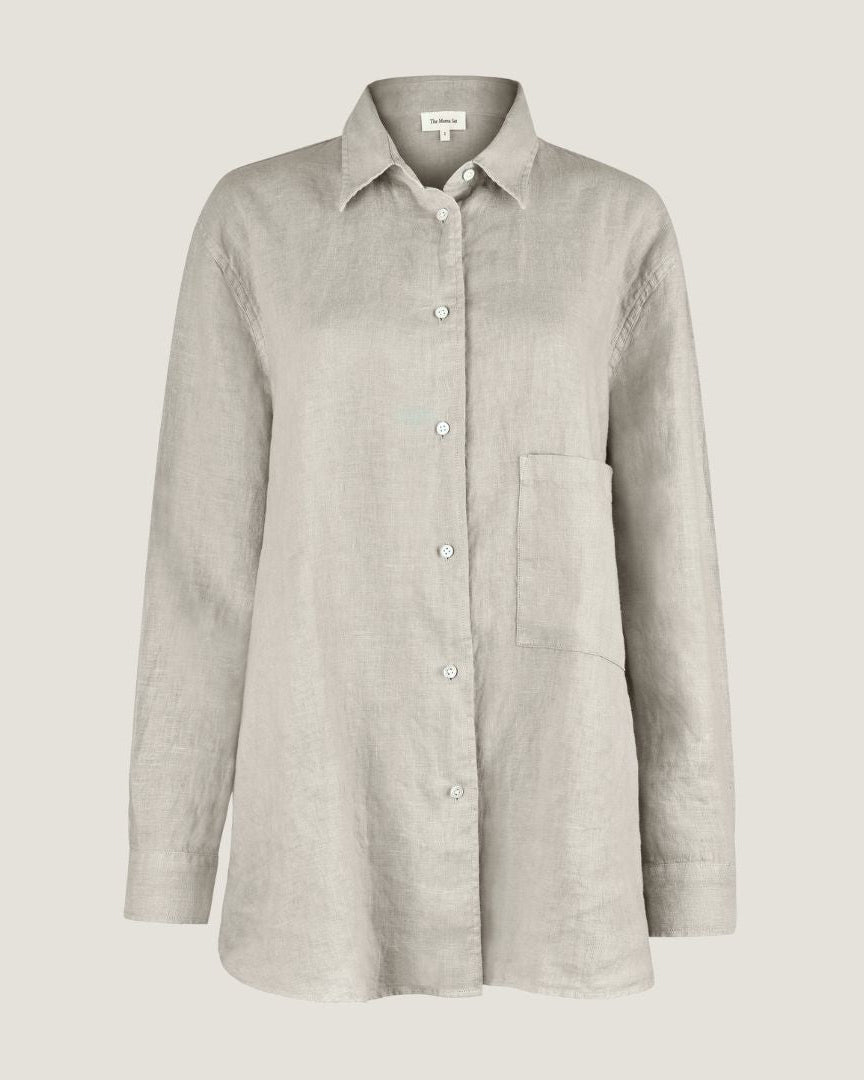 The Oversized Linen Shirt - Sage