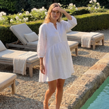 The Linen Shirt Dress - White