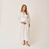 The Linen Wrap Dress - White