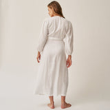 The Linen Wrap Dress - White