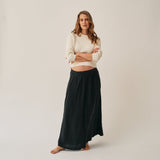 The Linen Maxi Skirt - Black