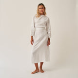 The Linen Wrap Dress - White