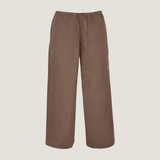 The Wide-Leg Linen Pant - Chocolate
